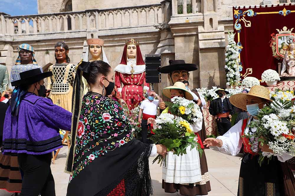 Fotos: La ofrenda floral a Santa María la Mayor en Burgos ha vuelto a la calle