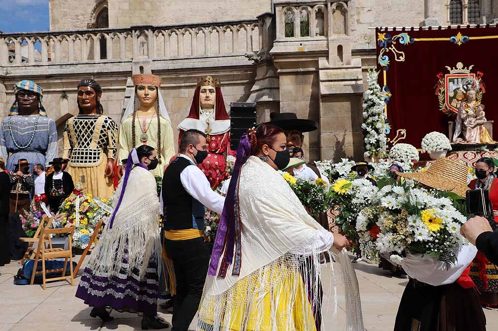 Fotos: La ofrenda floral a Santa María la Mayor en Burgos ha vuelto a la calle