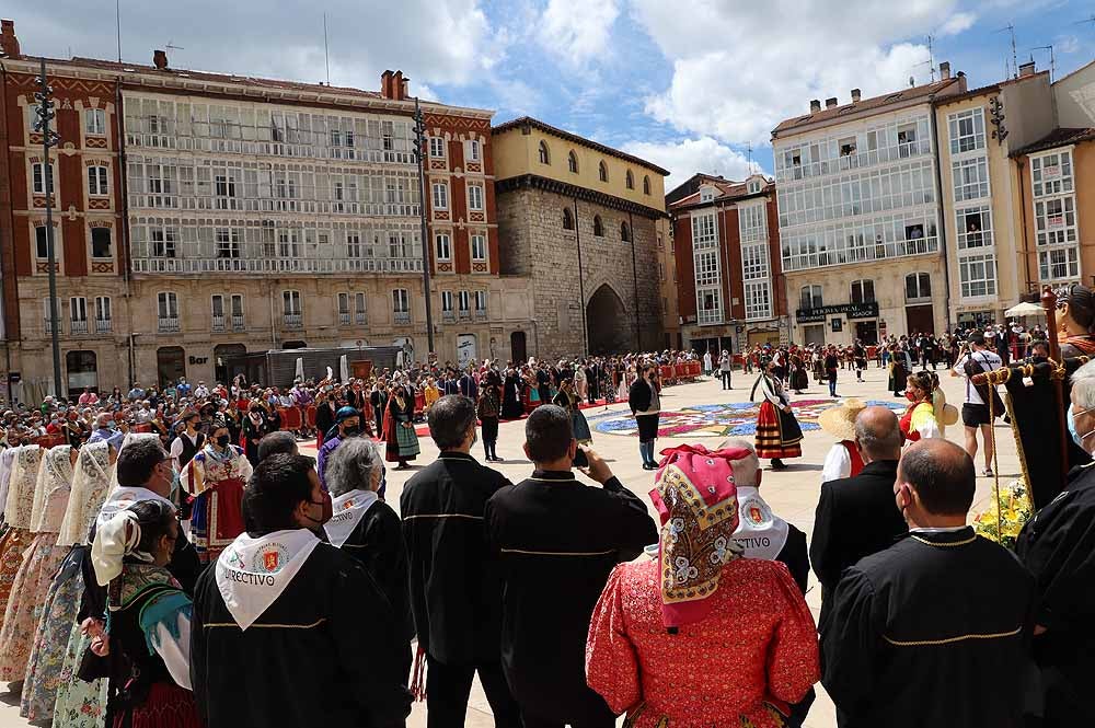 Fotos: La ofrenda floral a Santa María la Mayor en Burgos ha vuelto a la calle