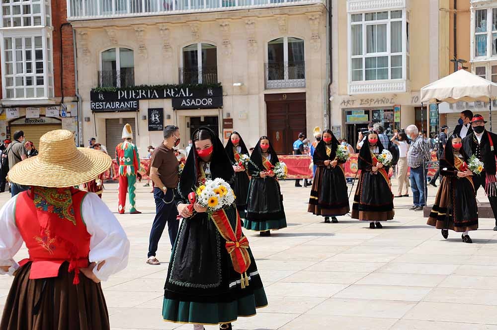 Fotos: La ofrenda floral a Santa María la Mayor en Burgos ha vuelto a la calle