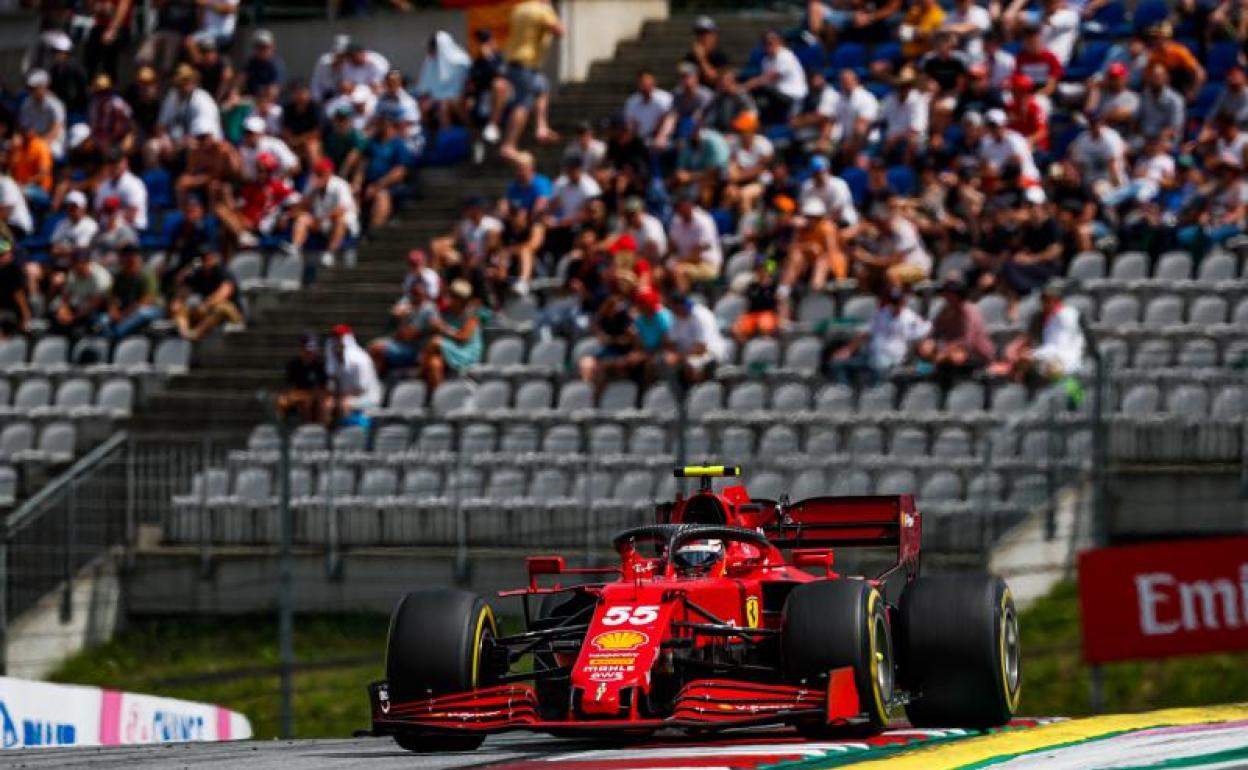 Sainz con el SF21 en el GP de Estiria