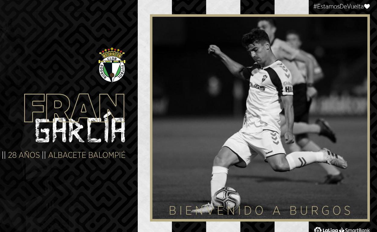 Burgos CF: El lateral zurdo Fran García se une al Burgos CF