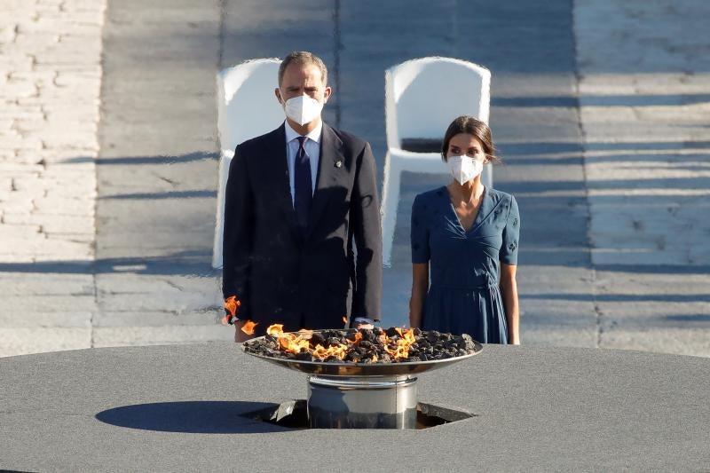 El rey Felipe VI y la reina Letizia asisten al acto de homenaje de estado a las víctimas de la pandemia de la covid