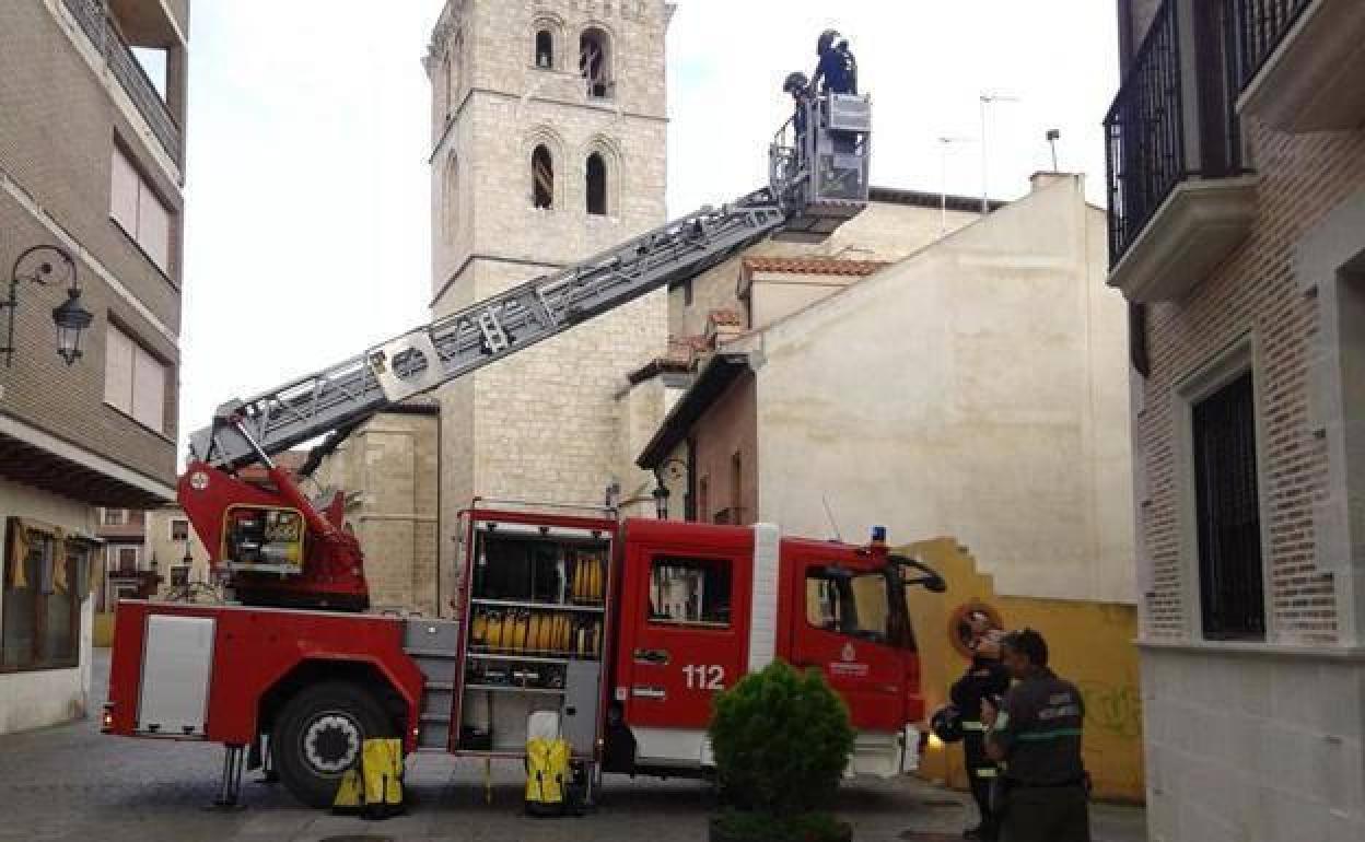 Imagen de una intervención de los Bomberos de Aranda. 