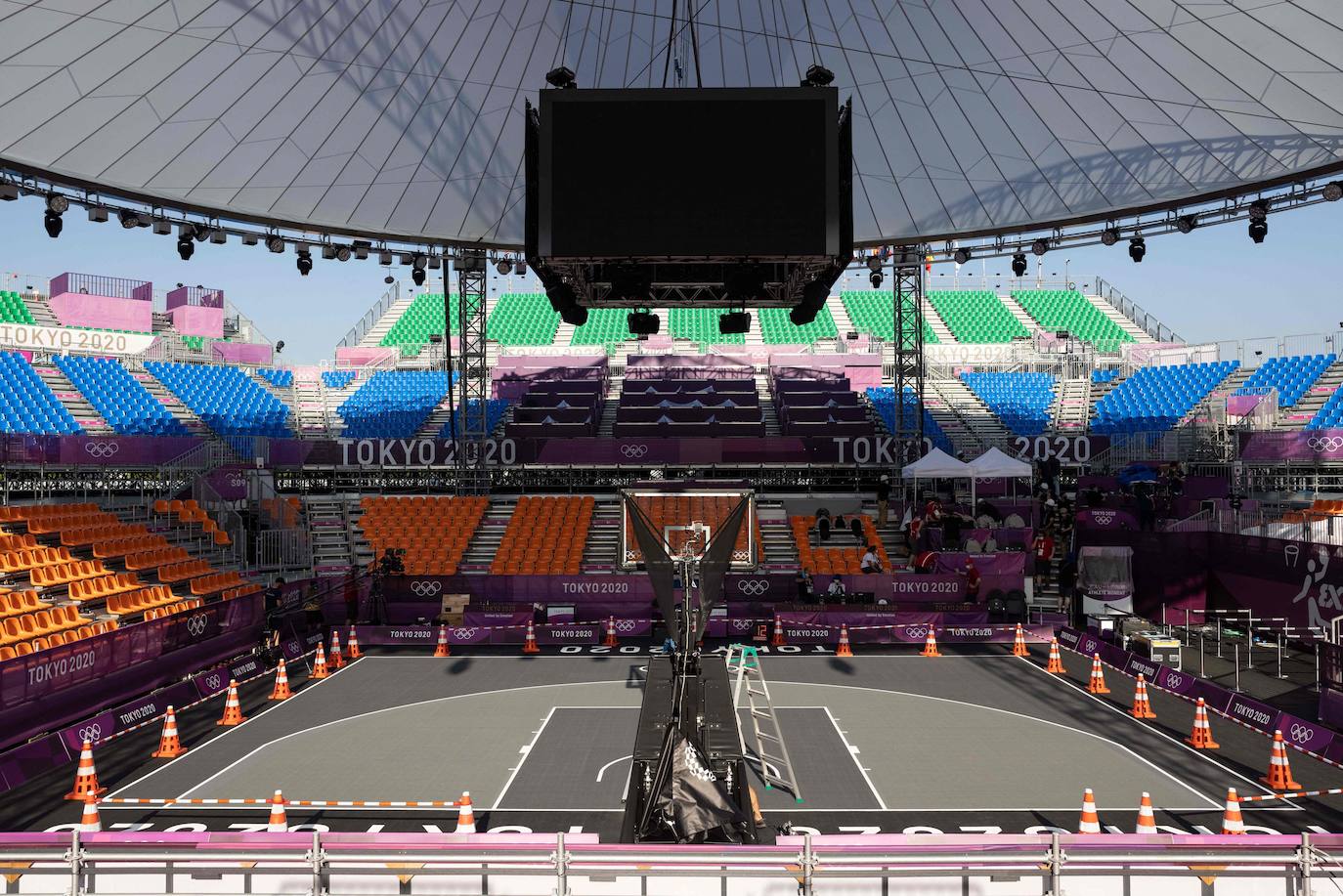 Estadio 'Aomi' en el que se disputará la competición de baloncesto 3x3.