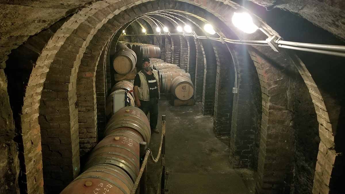 Interior de la única bodega visitable.