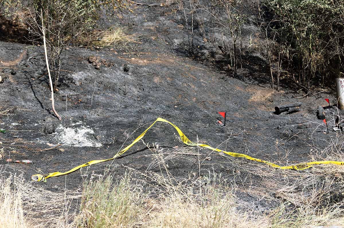 Fotos: Las consecuencias del fuego en el entorno del Castillo de Burgos