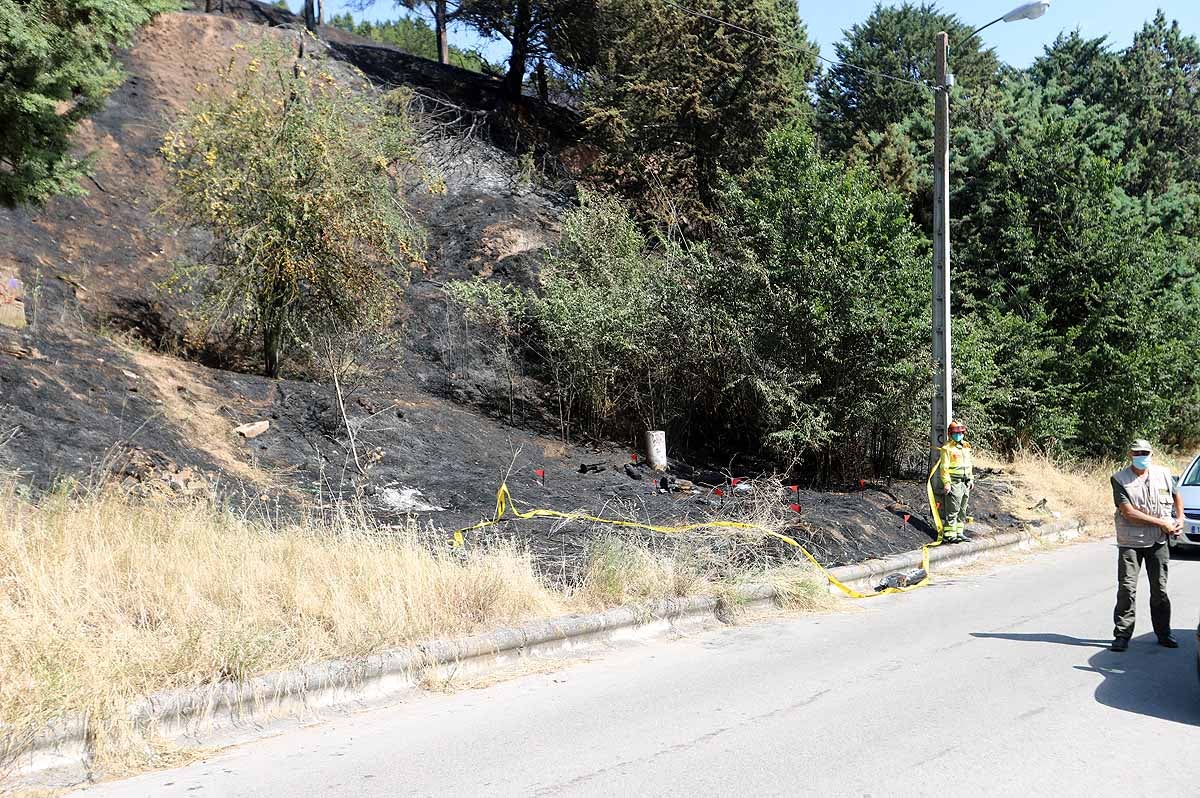 Fotos: Las consecuencias del fuego en el entorno del Castillo de Burgos