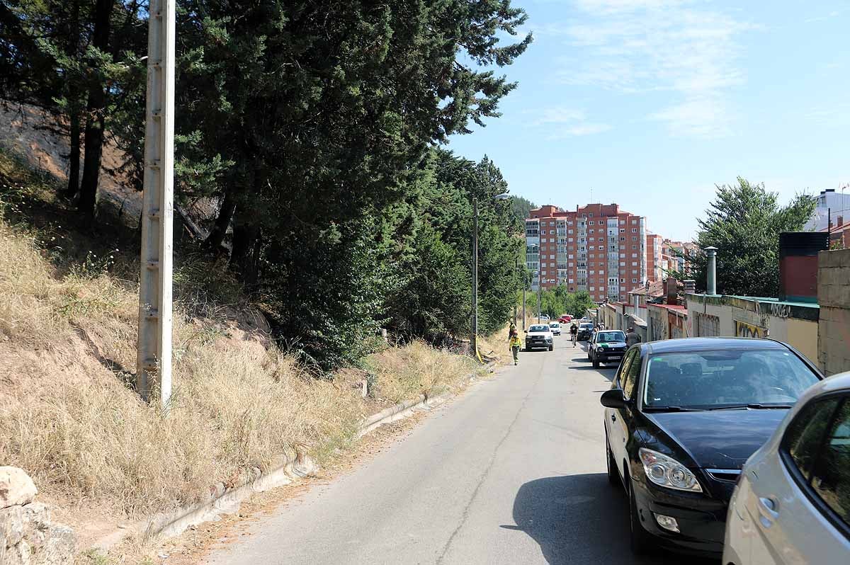 Fotos: Las consecuencias del fuego en el entorno del Castillo de Burgos