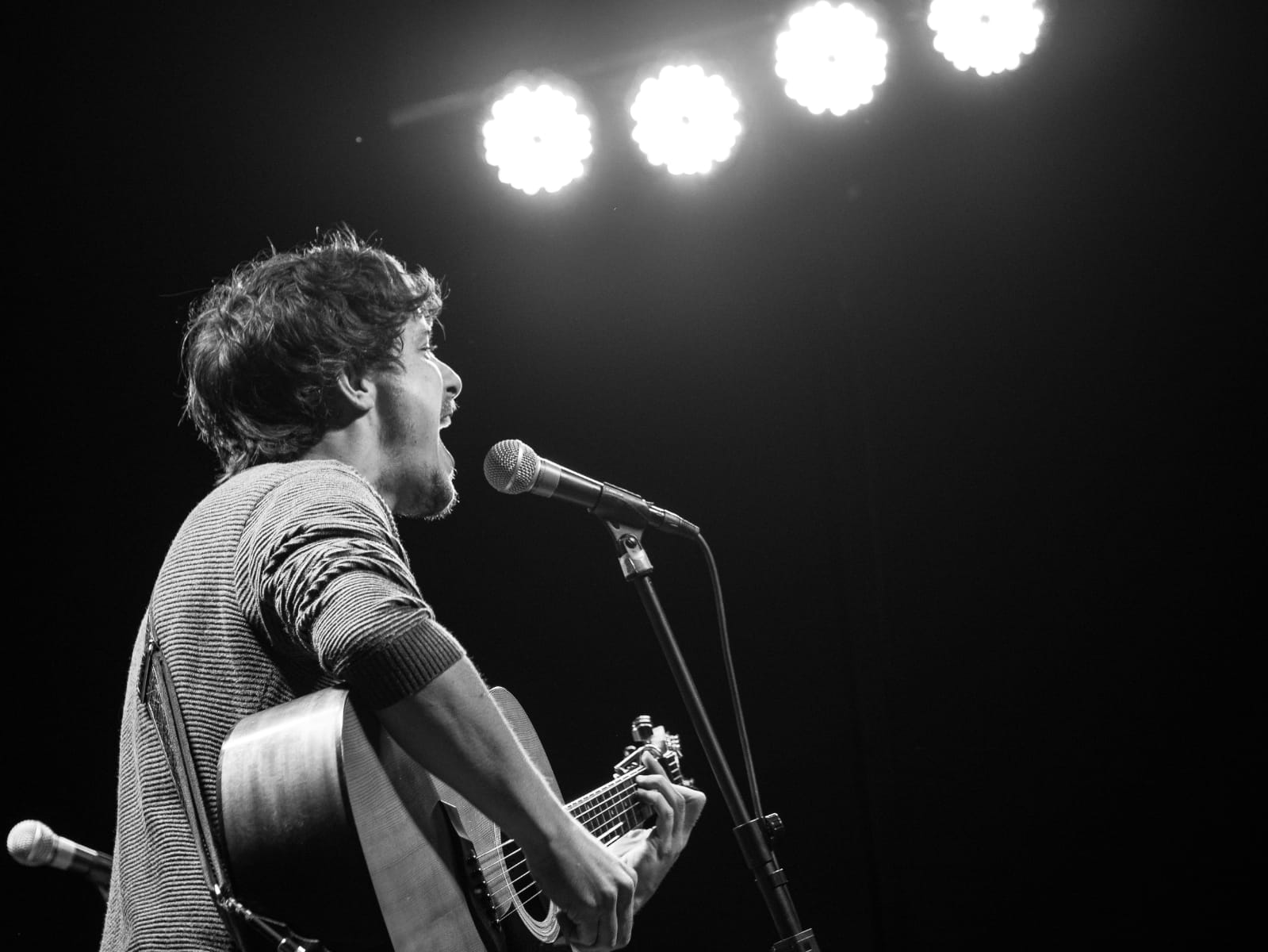 Marcos Gallo en el Festival de Cantautores de Sasamón. 