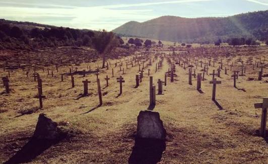 Cementerio de Sad Hill reconstruido. 