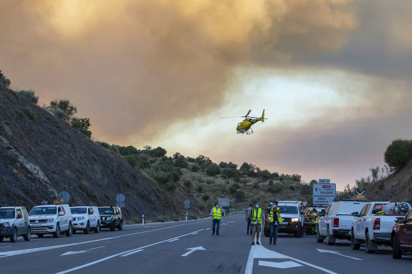 Incendio forestal en El Tiembo, en Ávila.,