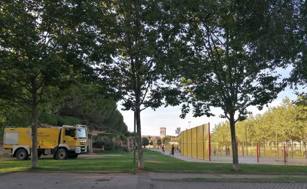 Galería. Así ha sido la intervención de los bomberos en la Universidad de Burgos.