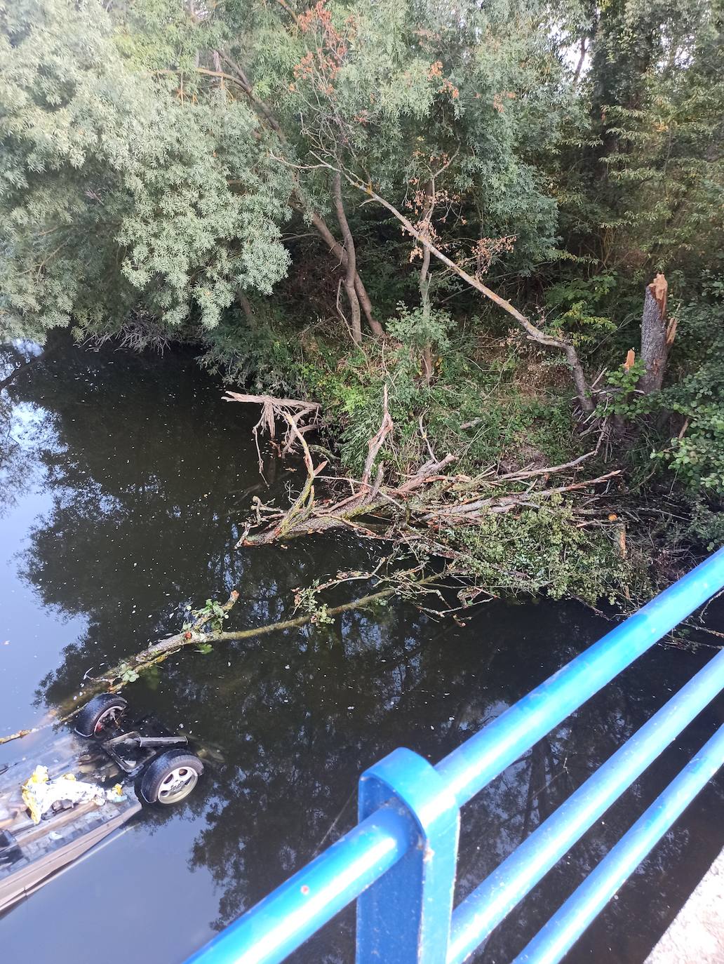 Fotos: Así ha sido el rescate del joven que cayó con su turismo al río Nela