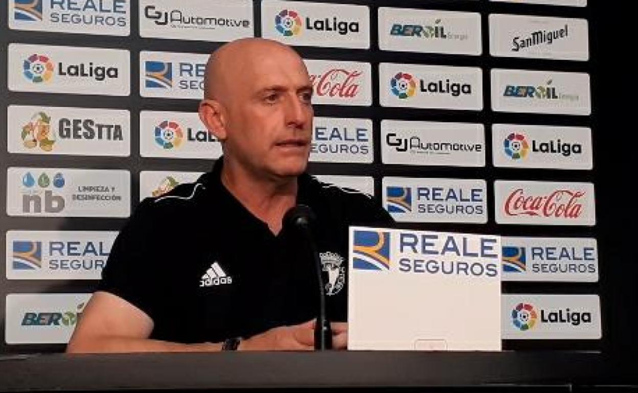 Calero, entrenador del Burgos CF. 