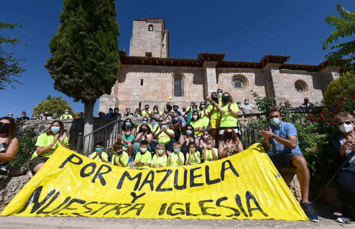 Abrazo a la iglesia de Mazuela. 