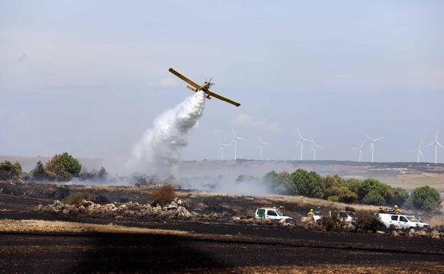 El incendio ha afectado a terreno agrícola. 