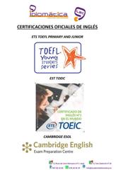 Imagen secundaria 2 - Arriba el equipo de Idiomática; abajo, a la izquierda, una de sus aulas y a la derecha, las certificaciones oficiales de inglés que preparan. 