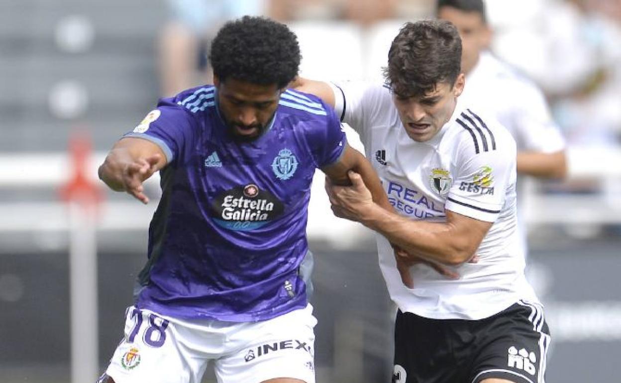 Fran García, en el partido frente al Real Valladolid. 