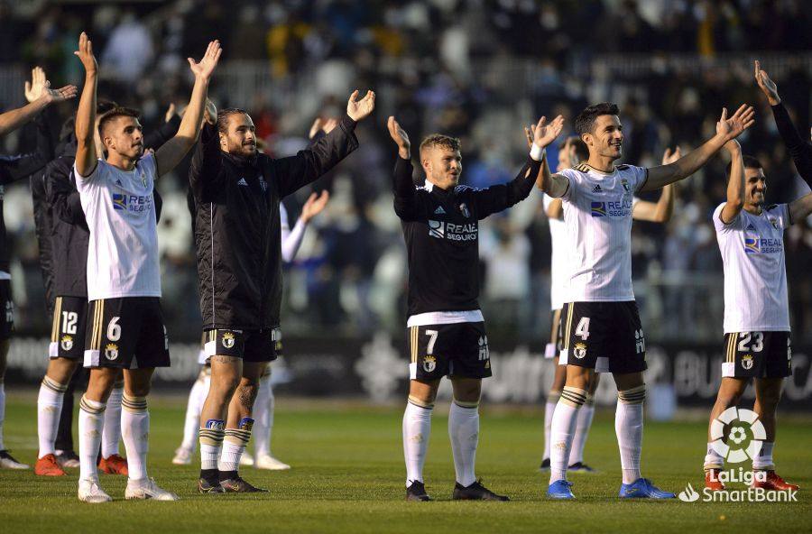 Grego celebra el gol anotado ante el Mirandés.