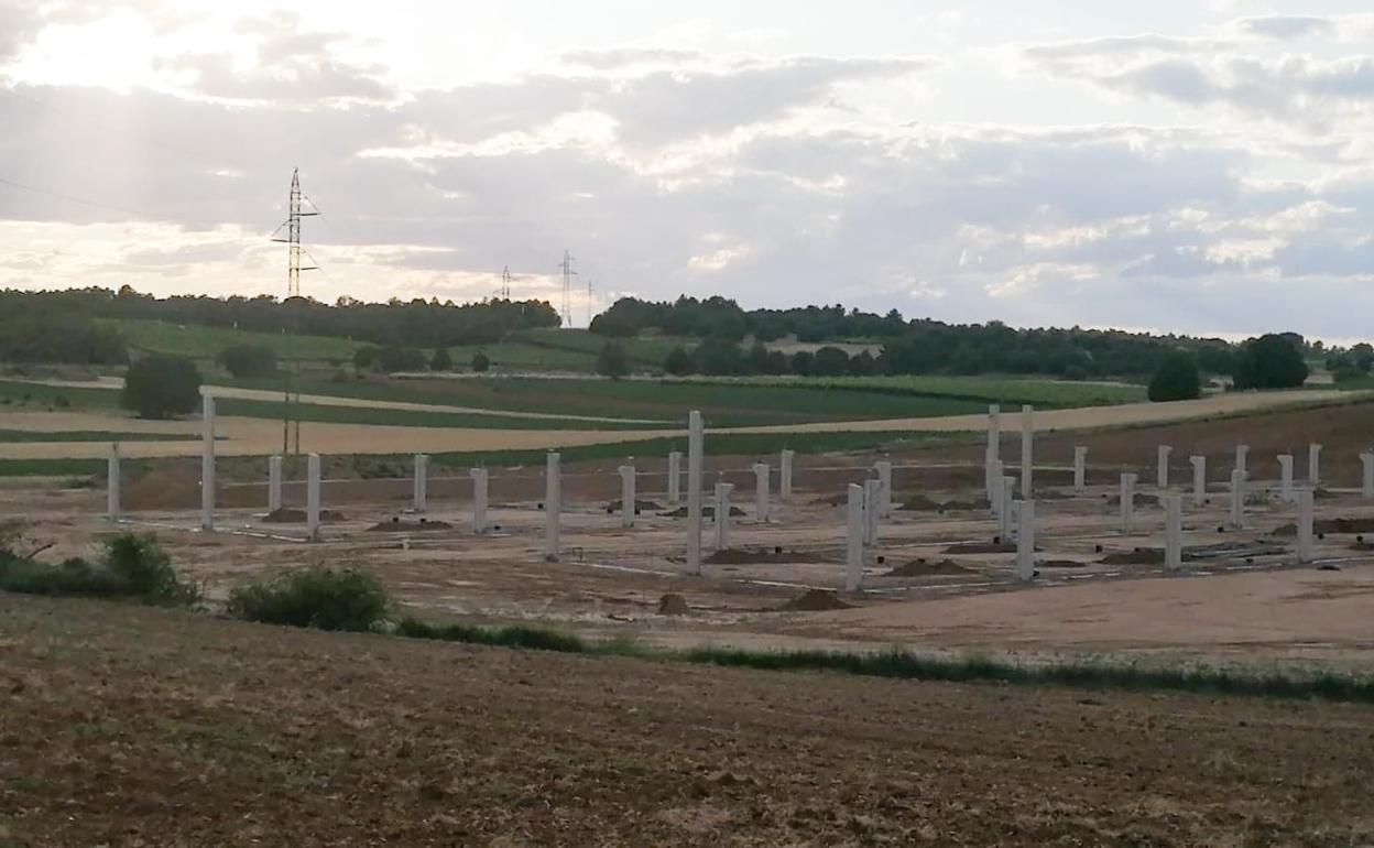 Construcción de una granja de cerdos en San Juan del Monte. 