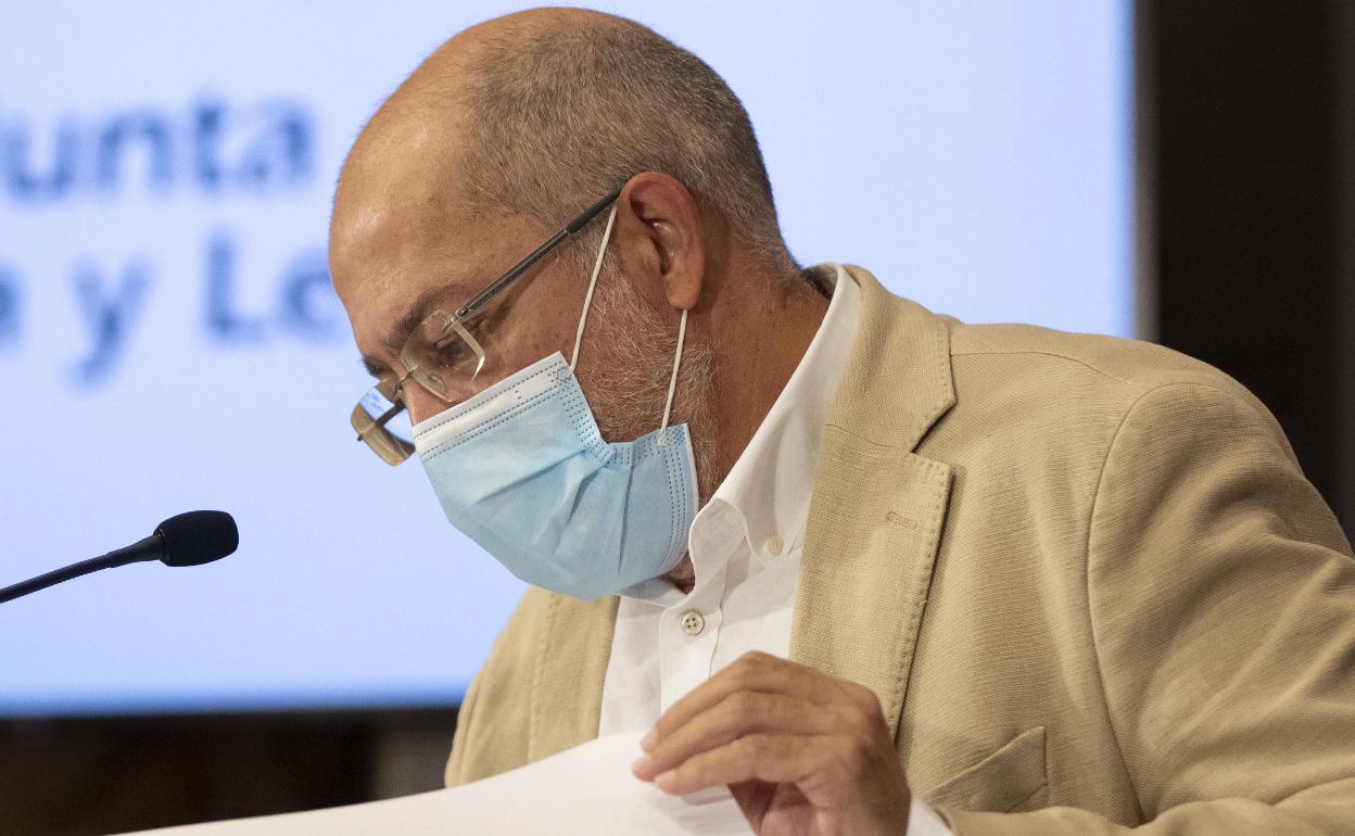 Francisco Igea, durante una rueda de prensa, en una imagen de archivo. 