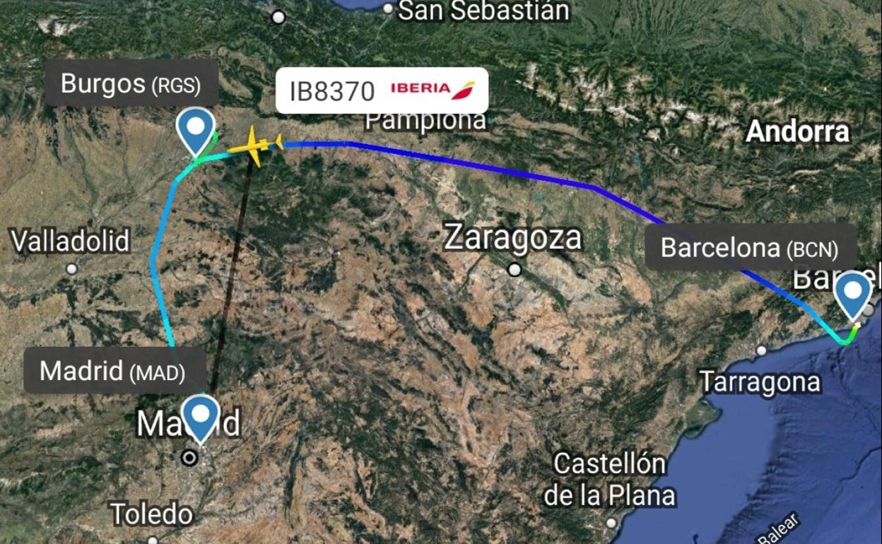 El vuelo de regreso también tuvo que desviarse a Barajas. 