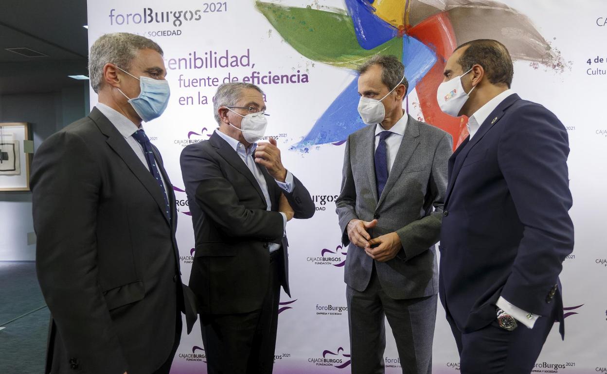 Rafale Barbero, Ginés Clemente, Pedro Duque y Juan Verde. 