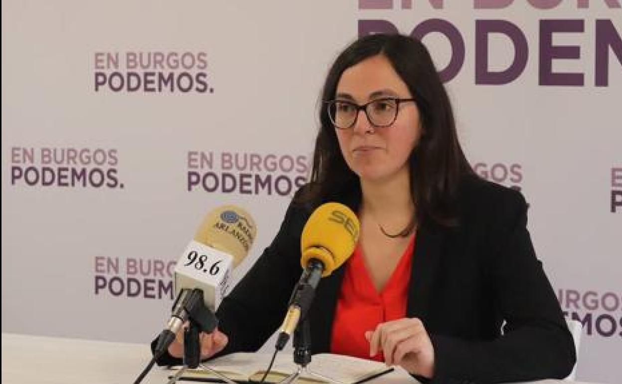 Laura Domínguez, procuradora de Podemos por Burgos. 