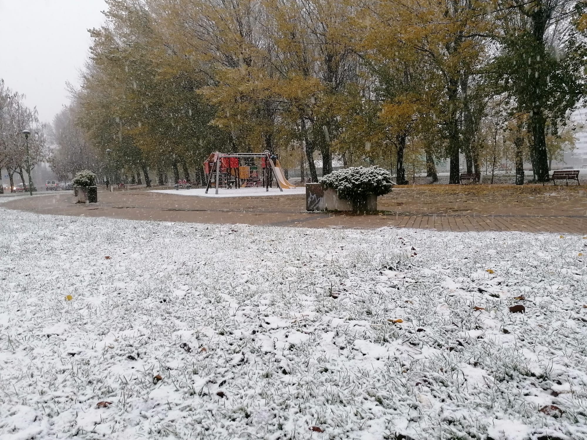 Fotos: La primera nevada del otoño en Burgos en imágenes