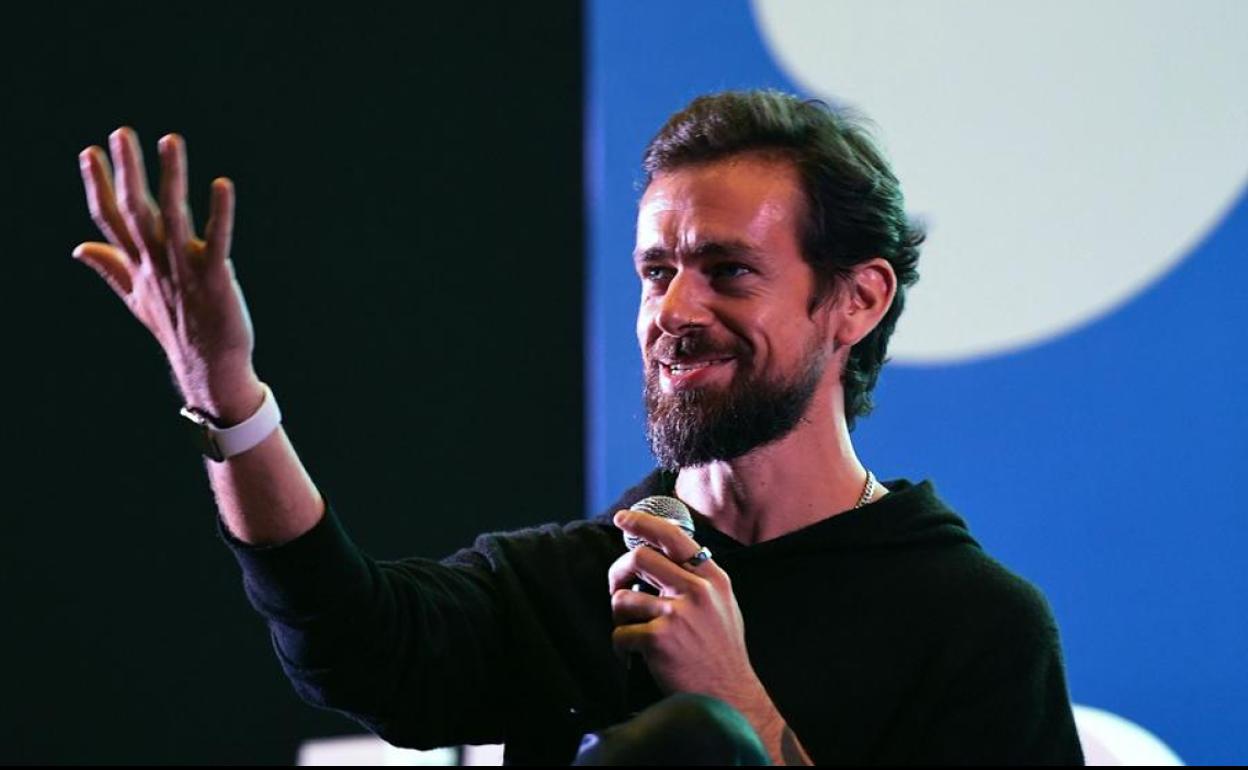 Jack Dorsey, durante una presentación de Twitter. 