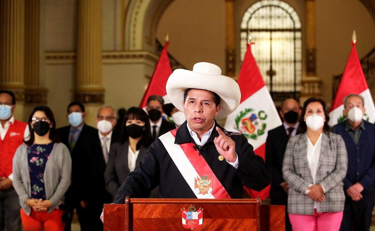 Pedro Castillo, presidente de Perú. 