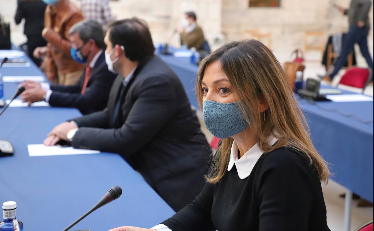 Carolina Blasco, portavoz del PP, durante un Pleno. 