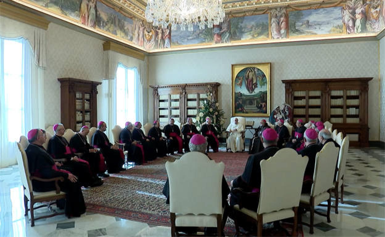 Audiencia del papa Francisco con los obispos españoles. 