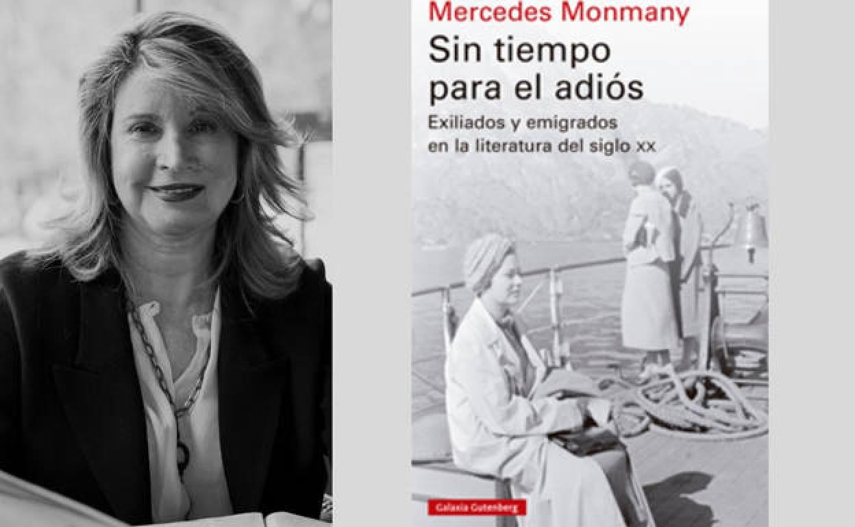 Mercedes Monmany junto a su obra 'Sin tiempo para el adiós'. 