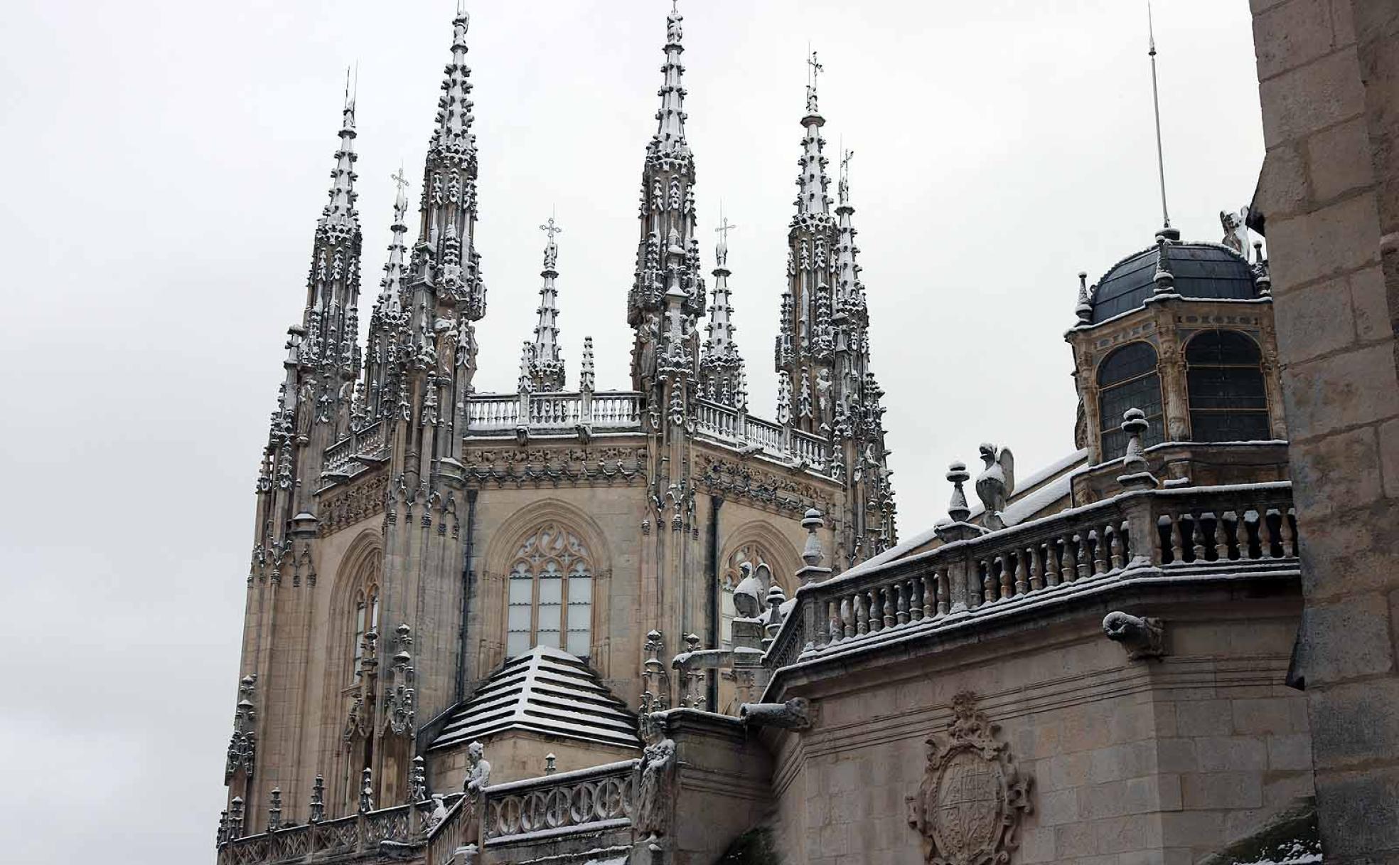 La neivehizo acto de presencia en Burgos. 