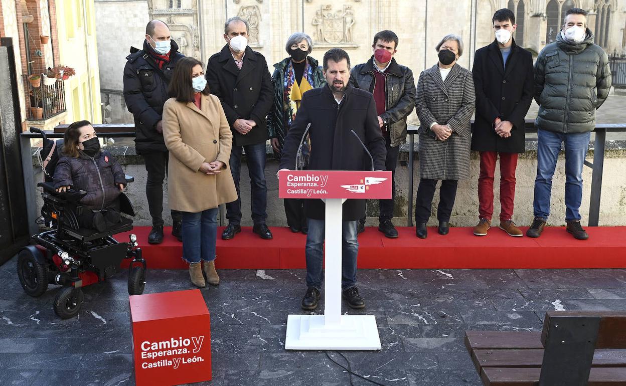 Presentación de la candidatura del PSOE de Burgos que encabeza Luis Tudanca.