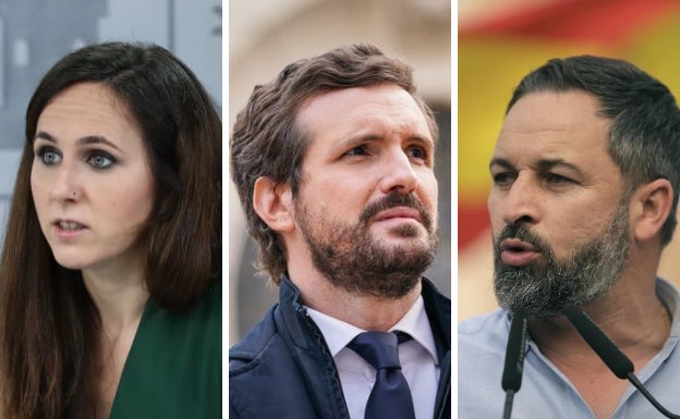 Belarra, Casado y Abascal. 