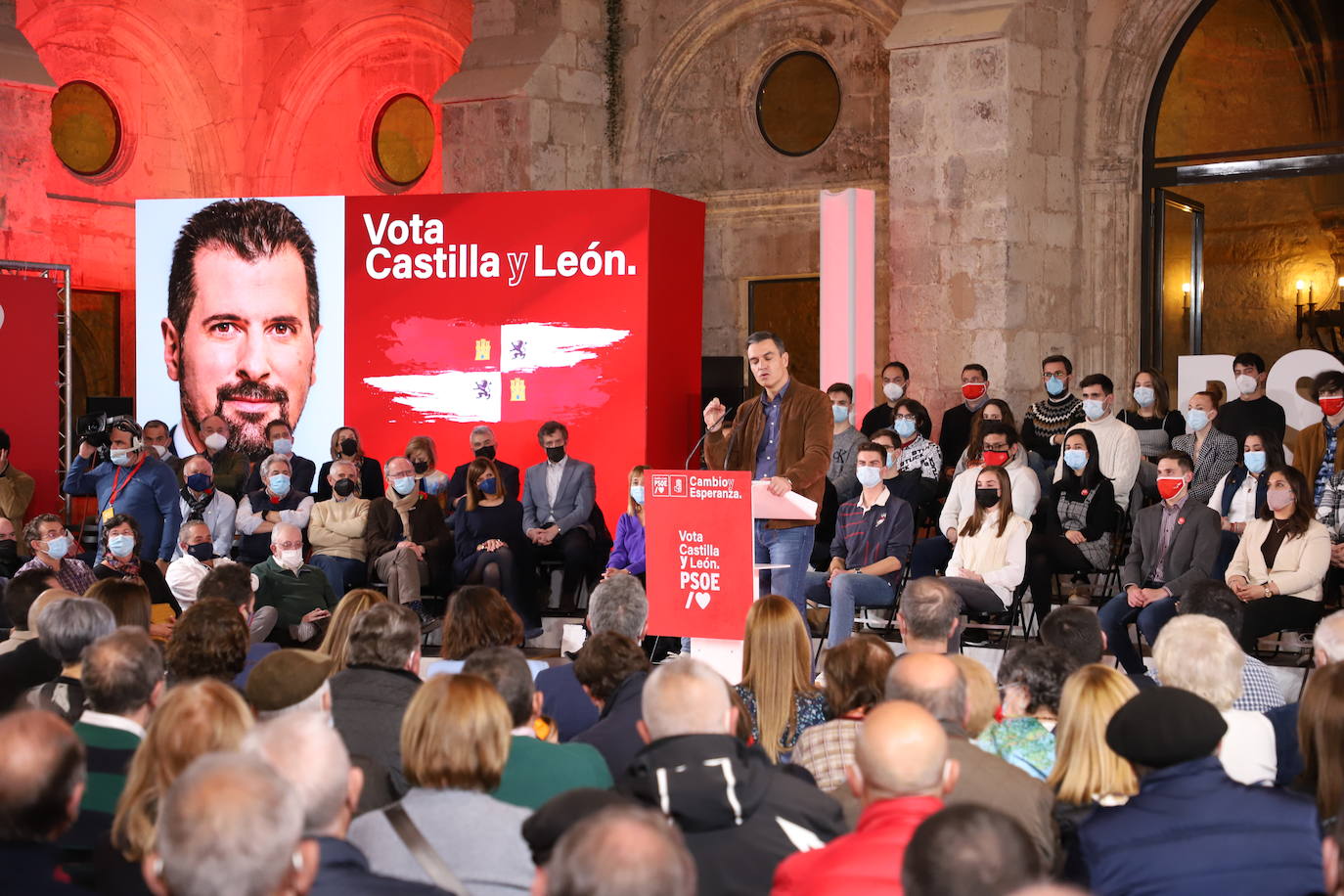 Pedro Sánchez y José Luis Rodríguez Zapatero apoyan a Tudanca en Burgos.