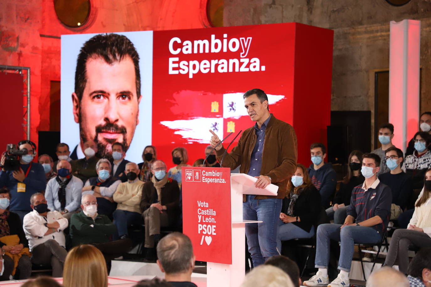 Pedro Sánchez y José Luis Rodríguez Zapatero apoyan a Tudanca en Burgos.