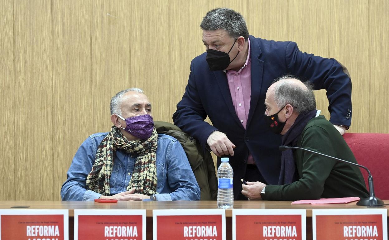 Pepe Álvarez ha acudido a Burgos para explicar la reforma laboral. 