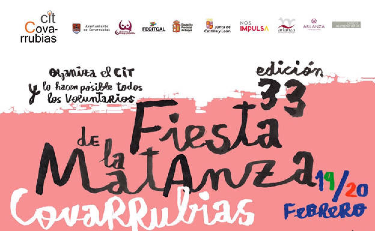 Cartel de la Fiesta de la Matanza en Covarrubias. 