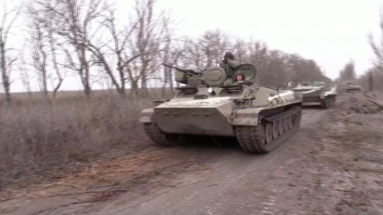 Un tanque militar prorruso en la región del Donbass.