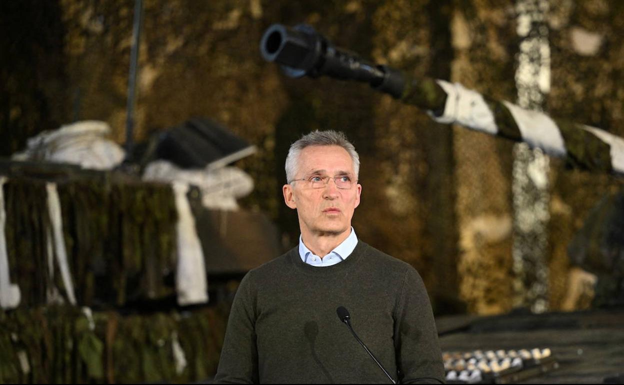 El secretario general de la OTAN, Jens Stoltenberg, en una visita a Estonia. 