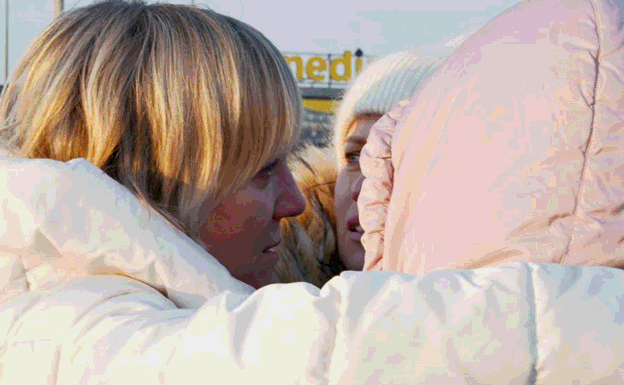 Autobús de Aranda de Duero con las personas refugiadas en el trayecto de Polonia a Burgos.