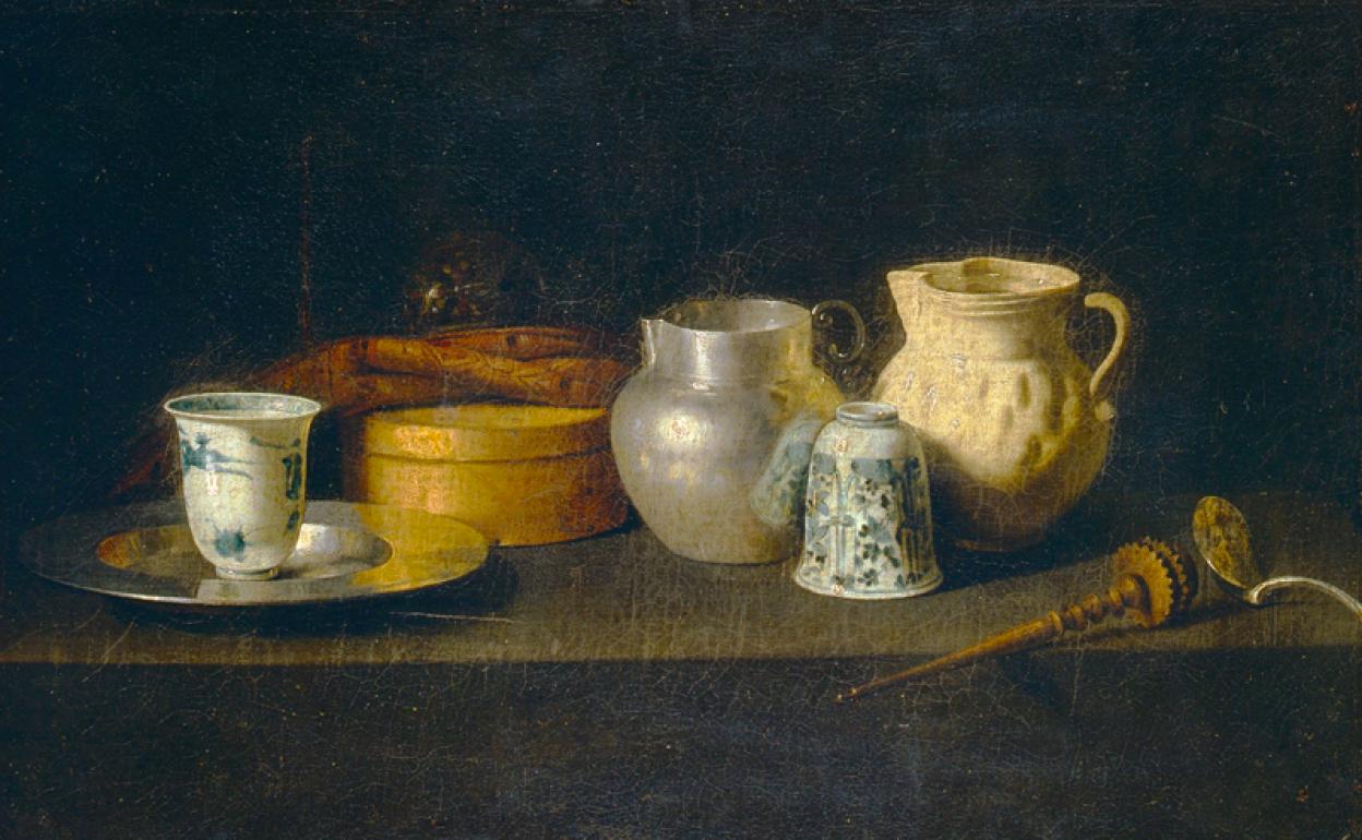 'Bodegón con molinillo de chocolate' de Juan de Zurbarán, 1640. 