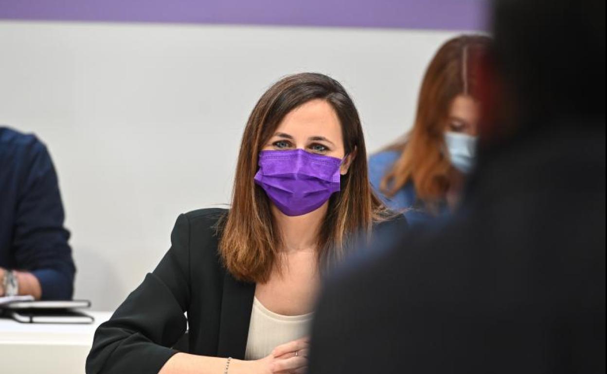 La secretaria general de Podemos, Ione Belarra.