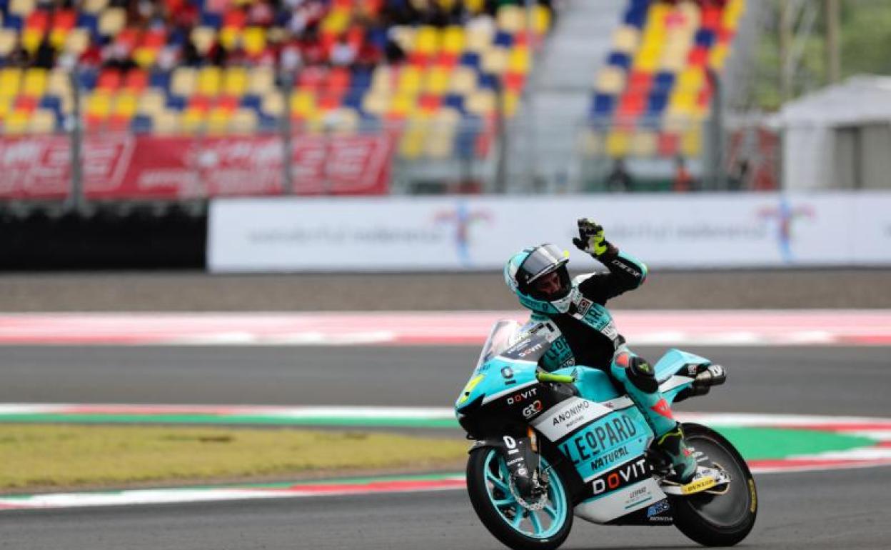 El piloto italiano de Moto3 Dennis Foggia.