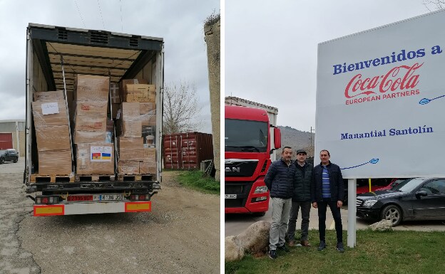 Se envían 18 palés con ayuda diversa y más de 15.000 botellas de agua.