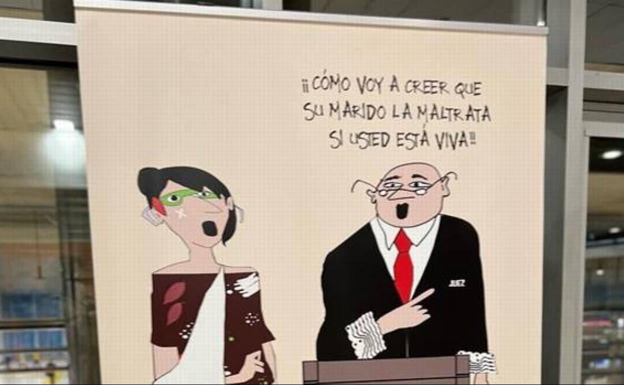 Viñeta de la polémica expuesto en el Institut Balear de la Dona. 